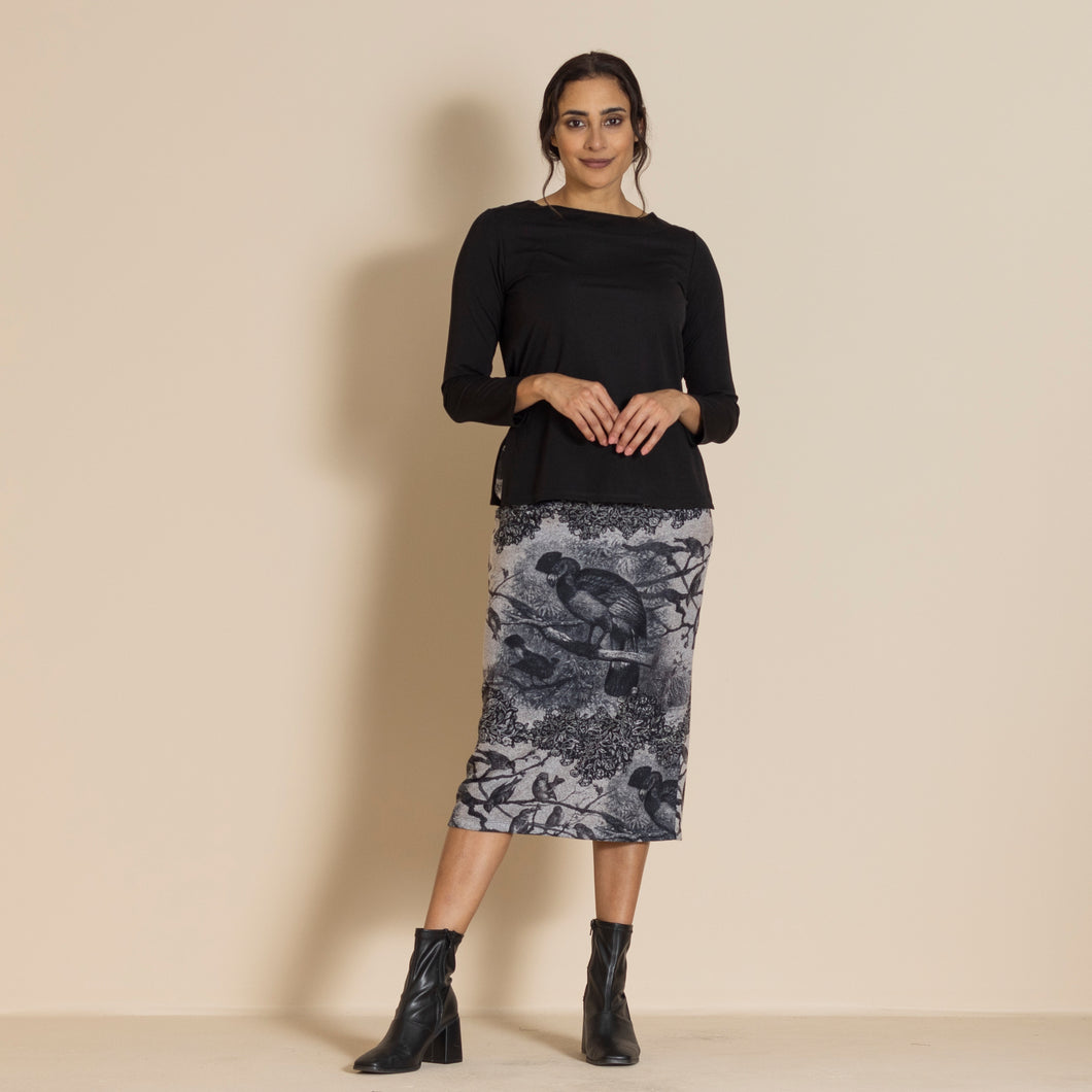 Megan Salmon Knit Skirt - Parrot