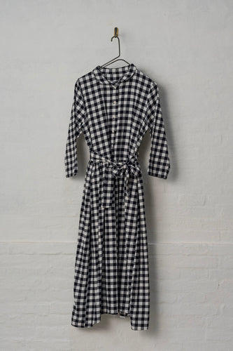 Hannoh + Wessel Daila Dress - Navy Check