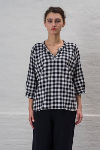 Hannoh + Wessel Cleofe Shirt 350 - Grey Check