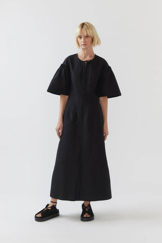 Foemina April Silk/Cotton Dress - Black