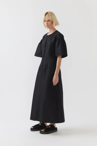 Foemina April Silk/Cotton Dress - Black