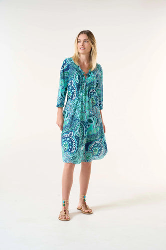 One Season Australia Middy Poppy-Brazil Dress - Blue