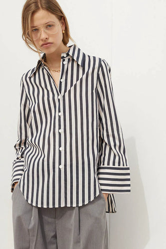 Blanca Fern Shirt - Black Stripe