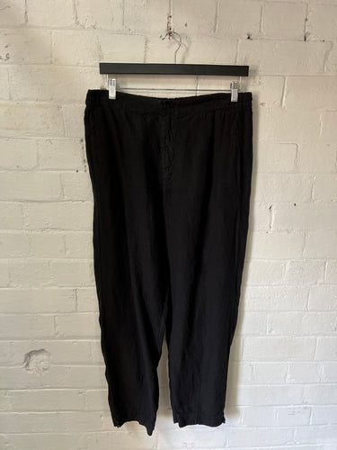 Transit Linen Slim Pant D132 - Black