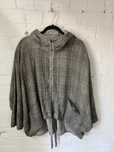 Transit Plaid Jacket C122E - Grey