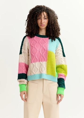 Essentiel Antwerp Girlcrush Patchwork Knit Pullover