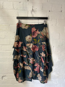 Megan Salmon Samba Skirt - Roses