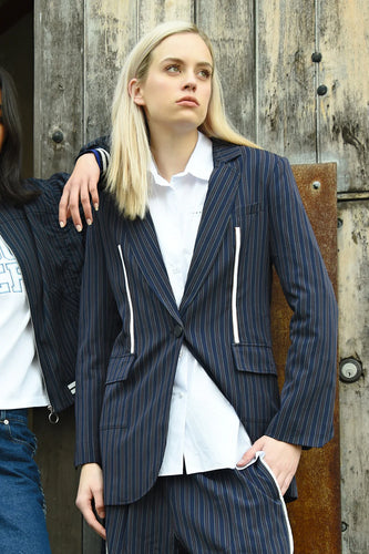 Cooper It's Just a Blaze Jacket - Navy Pinstripe