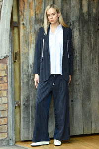 Cooper Leg for Mercy Pant - Navy Pinstripe