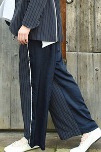 Cooper Leg for Mercy Pant - Navy Pinstripe