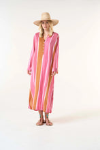 One Season Bazaar Stripe-Moroccan Dress - Pink