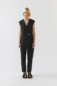 Foemina Noa Jacquard Vest - Black