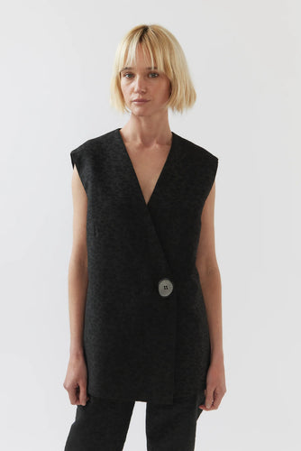 Foemina Noa Jacquard Vest - Black