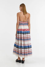 Devotion Twins Oriana Long Dress - Blue/Red