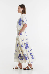 Devotion Twins Iliokali Long Skirt - Blue/Lime